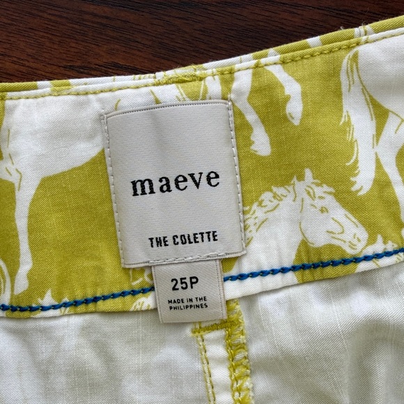 Anthropologie Maeve Colette Horse Print Cropped Pants 25 P - Picture 3 of 6